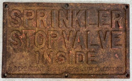 Antique cast iron street sign
