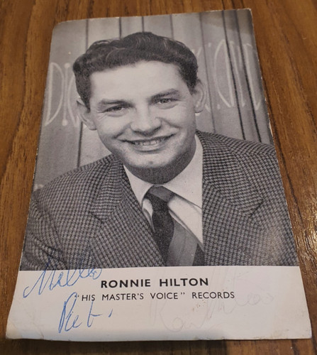 Ronnie hilton signed vintage - ronnie,