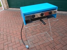 Grillogaz Nouveau 2 ring camping cooker and grill with stand, 8kg gas bottle