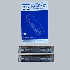 Vintage E-Z Harmonica Book & 2