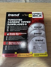 Trend® TCT Saw Blades x3, Tungsten Carbide Tipped, Circular Saw Blade Set, 165mm