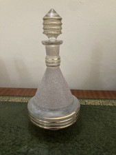 Antique Hand Blown Glass With Gold Perfume/Medicine Bottle Case 15cm Tall