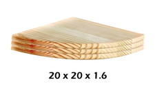Wooden corner shelf natural - wooden,