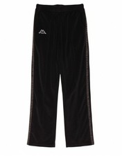 KAPPA Womens Velour Tracksuit Trousers UK 10 Small  Black Polyester BZ07