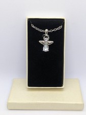 Guardian Angel Necklace, Little Angel Pendant, Silver Guardian Angel