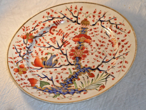 Antique c1810 derby imari - c1810, tree
