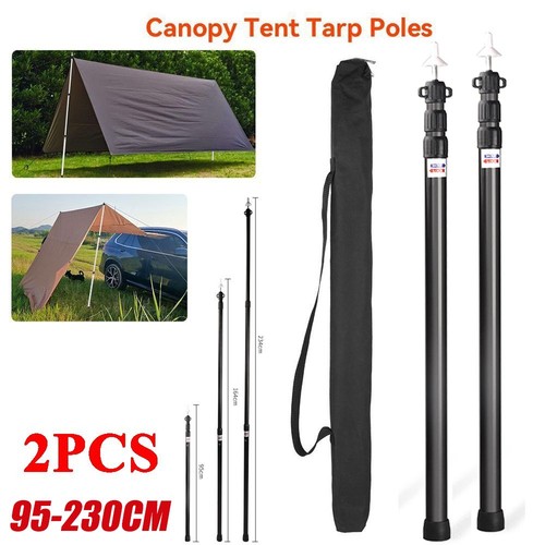 2pcs tarp tent poles - 2pcs,