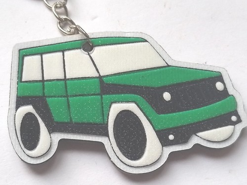 Vintage keyring plastic flat - vintage,