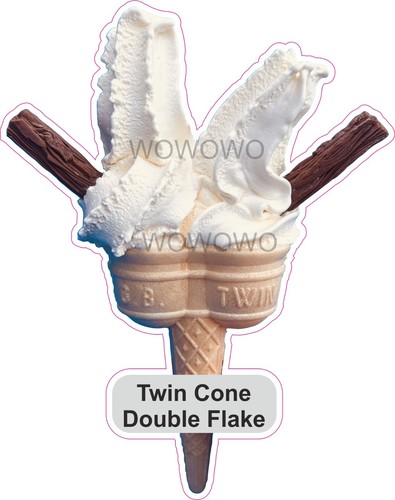Ice cream van sticker twin - ice,