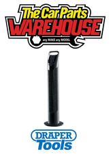 Draper 09125 3 Speed Oscillating Tower Fan 790mm with Remote Control 230V 40W