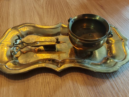 Antique brass candle snuffer - antique,