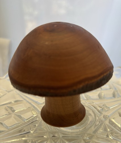 Wooden hand carved mushroom - carved,