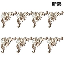 8Pcs Wooden Carved Corner