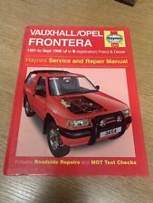 VAUXHALL FRONTERA 2.0 2.2 2.4 PETROL 2.3 2.5 2.8 DIESEL '91- REPAIR MANUAL