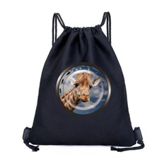 Printed Strong Gym Bag Drawstring Backpack Swim School Sport Picnic Shoe Bag