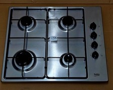Graded Beko 60cm 4 Burner Gas Hob Stainless Steel HIBG64120SX