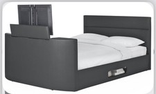 faux leather tv bed (king size)  12months old