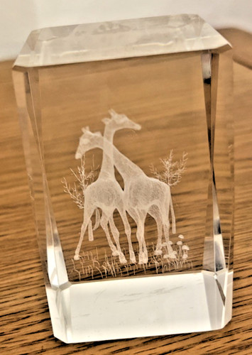 Glass laser etched - glass, paper