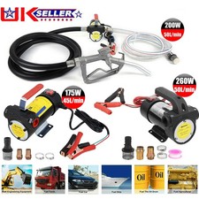 12V Portable Diesel Electric Transfer Oil Pump 260W Fuel Extractor Self-priming