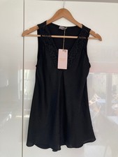 NEW ~ Goose Island Black Silk Camisole ~ Size M ~ UK8/12