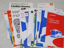 27 x NATIONAL EXPRESS COACH TIMETABLES GUIDES etc ALL DIFF