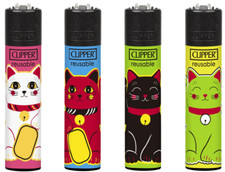 4 x Clipper Lighters LUCKY