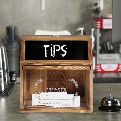 Wooden suggestion box see - wooden,