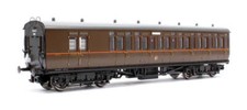 Dapol 4P-020-401 OO Gauge GWR Toplight M/L GWR All Brown 3rd Brake Coach 3755 S5
