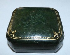 Vintage Italian Leather Jewellery Box Stud Box Cufflink Box A Antinori Rome