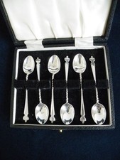 Vintage Roberts & Belk Six Silver Plate Tea Spoons Boxed