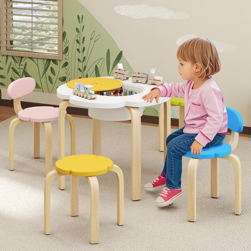 Table set wooden - table, play