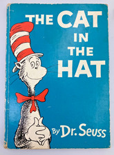 The Cat In The Hat by Dr Seuss UK Fifth Impression 1965 Hard Cover Vintage Rare
