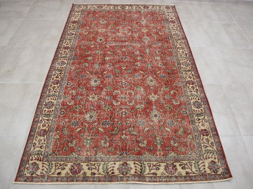 Vintage oushak floral - vintage,