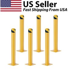 6PCS Safety Bollards Anchored