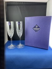 2 X Edinburgh Crystal Champagne Flutes New Boxed 21 Cm