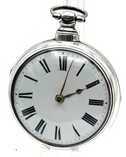 1818 Beautiful Pair Case Verge Fusee Pocket Watch. J Wright. Serviced Antique