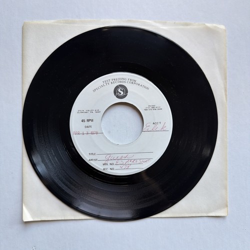 Queen test pressing 1978 - pressing, 45