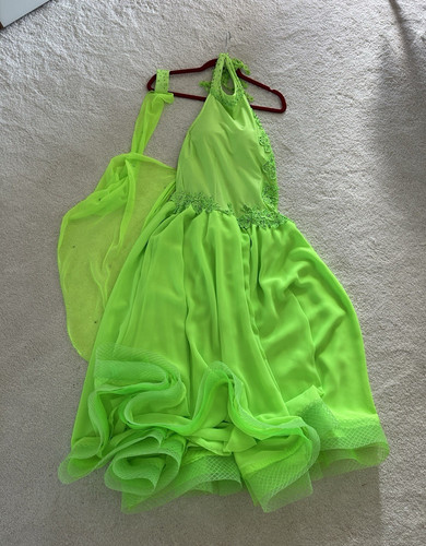 Green halter ballroom dance - green,