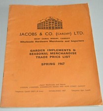 Old booklet - Jacobs (Cardiff) Garden Implements and Merchandise 1967 - Prices.
