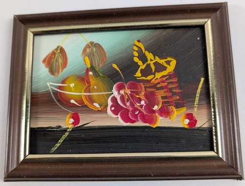 Vintage miniature oil painting - oil,