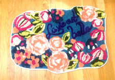 NIP Anthropologie La Vie Est Belle Bath Mat Hand Tufted Cotton Floral Jardin