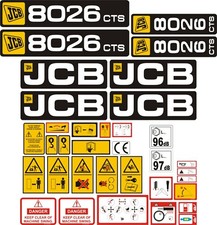 JCB 8026CTS Mini Digger Decal Set 