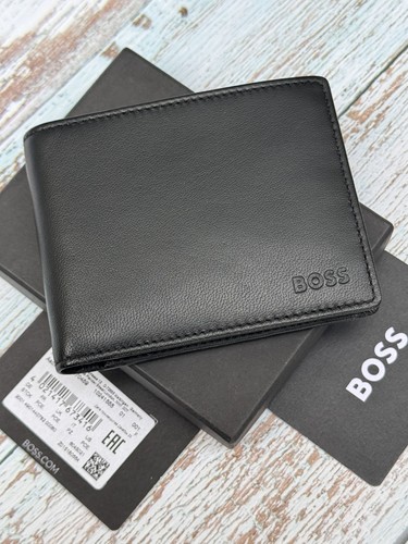 Hugo boss bifold black - bifold, leather