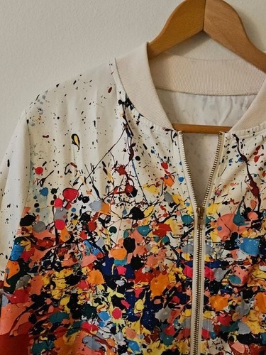 Paint splatter bomber jacket - bomber,