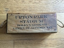 Upton Park Stadium E13 Rustic wooden storage box West Ham
