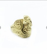 Saddle ring stainless steel  18k gold/silver plated  horse saddle well polished