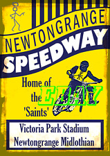 Newtongrange Speedway Retro Aged Look A4 Size Poster Print