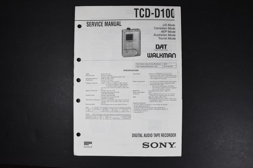 Sony tcd d100 dat walkman - sony,