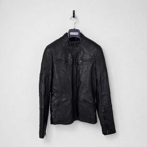 Superdry black leather idris - superdry,