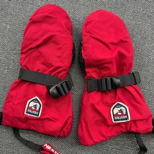 Hestra Mittens Junior Size 5 + Wool Liners Outdoor Thermal Winter Red Grip